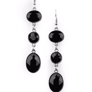 Paparazzi The GLOW Must Go On! Black Earrings